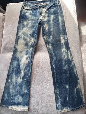 True Religion Denim Jeans in Blue with Pink Logo